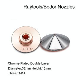 CER Laser, der Teile Raytools-Düse einzeln/Kaliber 0.8-4.0mm der Doppelschicht-Dia.28mm H15 M11 schneidet