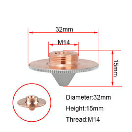 Kaliber 0,8 M11 Dia.28mm - 6.0mm Laser-Ausschnitt-Düse für WSX bevollmächtigen Faser-Laser-Ausschnitt-Kopf