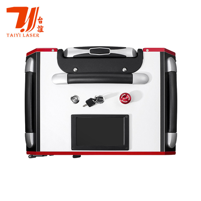 Canton Fair Promotion Trolley Case Portable Pulse Handheld Laser Reiniger für die industrielle Metalloberflächenreinigung