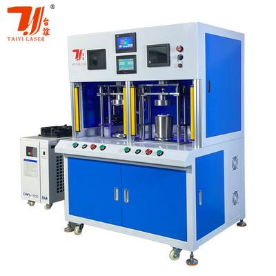 Canton Fair Doppelstation Edelstahl Kessel Boden Kessel Sprudel Automatische Faser Laser Schweißmaschine