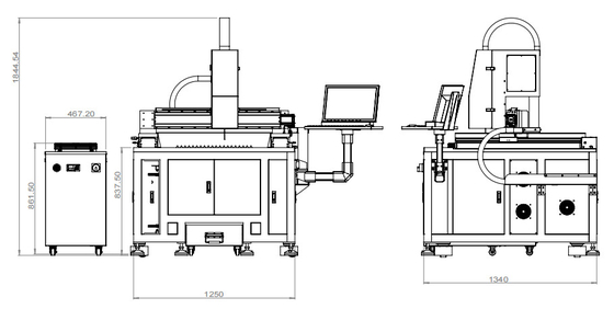 600*600mm Kleingröße Präzisionsfaserlaserschneidemaschine 1500W 2KW 3000W