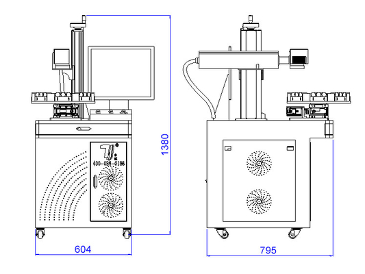 UV-Lasermarkierungsmaschine für Kondensatoren mit CCD-Kamera mit visuellem Positionierungssystem