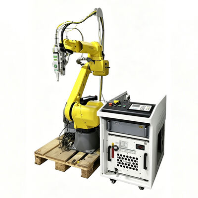 Kosteneffizienter FANUC-Roboterlaserschneider mit 6-Achsen-Gelenkarm und Raycus/IPG-Faserlaser für die kundenspezifische Herstellung von Metall in kleinen Chargen