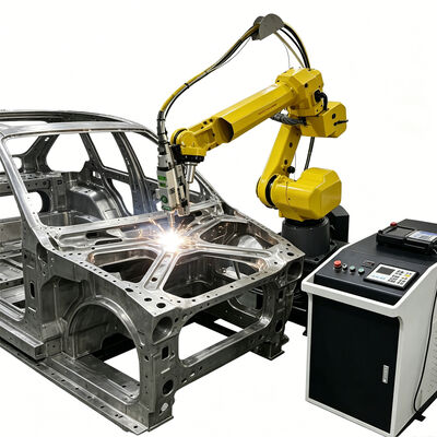 FANUC 6-Achsen-Roboterarm Automatische 3D-Faser-Schneidmaschine für Edelstahl-Lampenschirm 3D-Bearbeitung