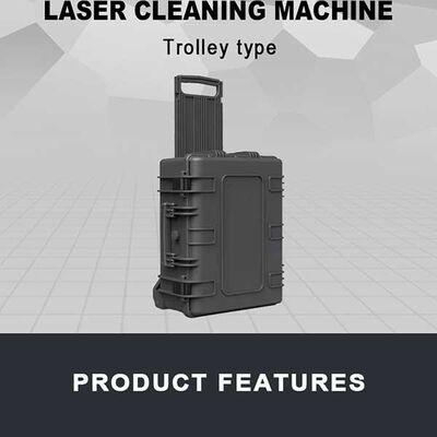 500W Multi-mode Gepäck Laserreinigungsmaschine Trolley-Typ Puls-Laser-Rostentfernungsausrüstung