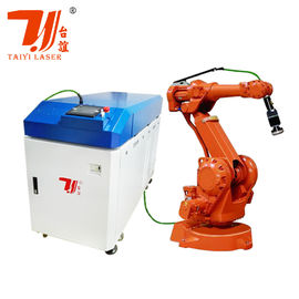 Canton Fair Promotion 6 Axis Roboterarm 1000W-6000W Kissenplatte Automatische Fasermetall Laser Schweißmaschine