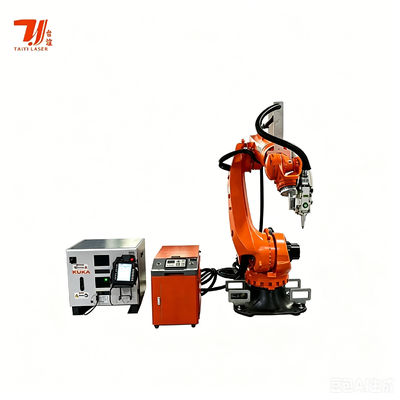 KUKA Industrial Robot Integrierte 4000W IPG Laserschweiß-Arbeitsstation für Schwermetallanwendungen