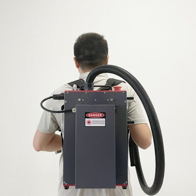 Rucksack Typ 100W Handheld Laserreinigungsmaschine Faserlaser-Farbentfernungsausrüstung